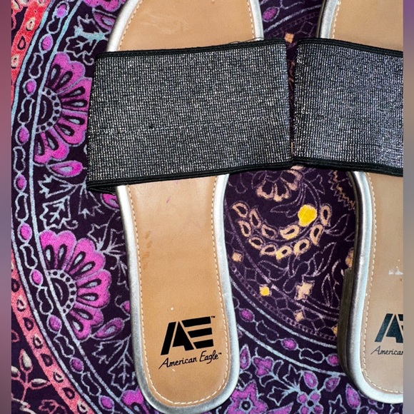 American Eagle Outfitters Black Slide Sandals Minimalist Design - Picture 4 of 5